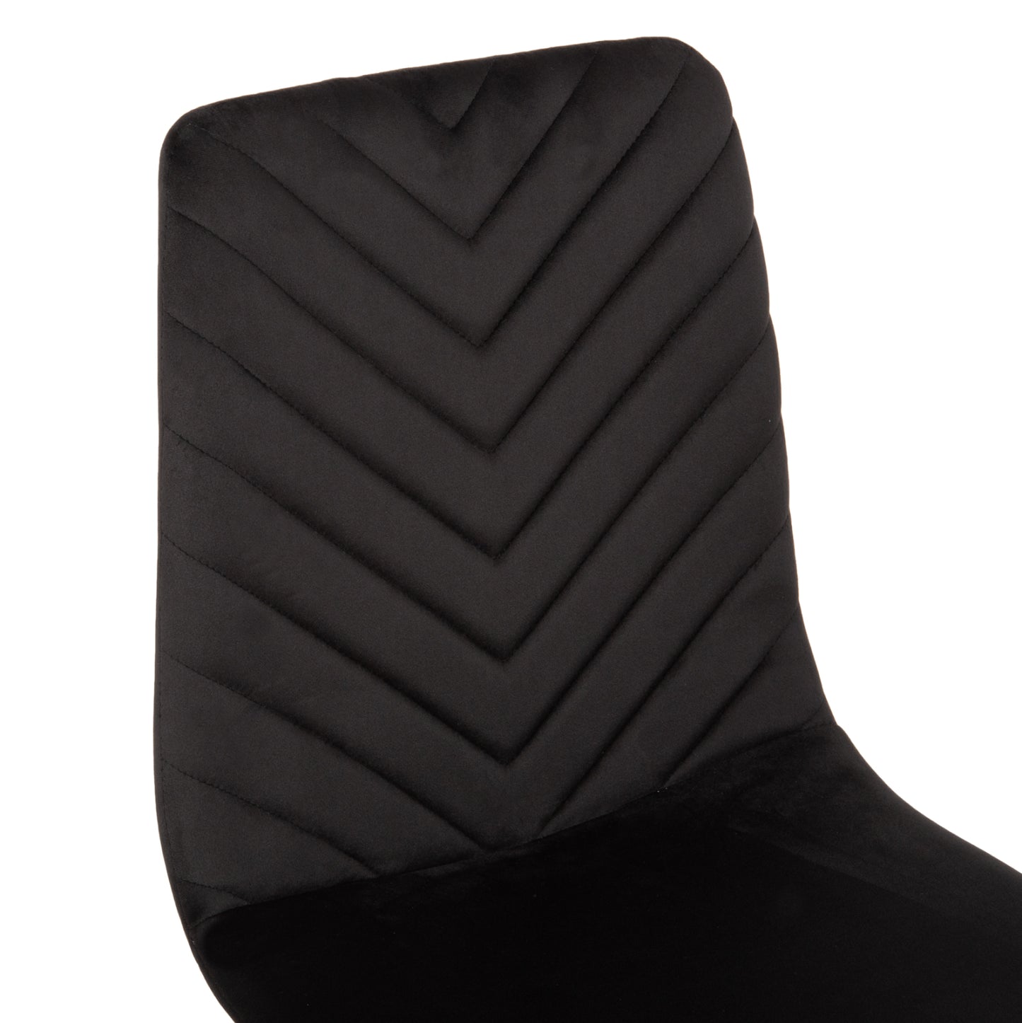 DINING CHAIR LATRELL HM8587.04 BLACK VELVET & BLACK METAL LEGS 43x54x88Hcm.