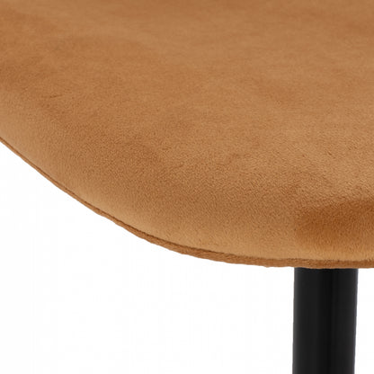 CHAIR LEONARDO VELVET GOLD WITH METAL LEGS 45x47x87Y cm. ΗΜ00100.09