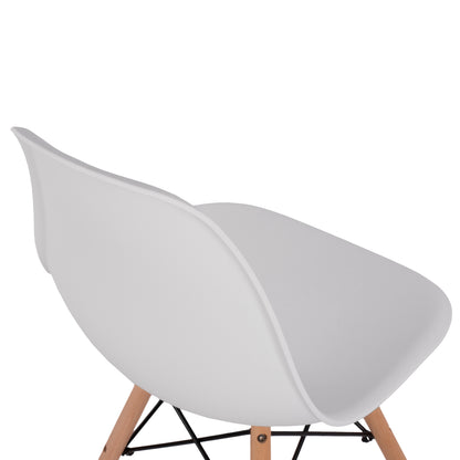Chair with wooden legs and seat Twistn PP White HM8460.01 46x50x82 cm
