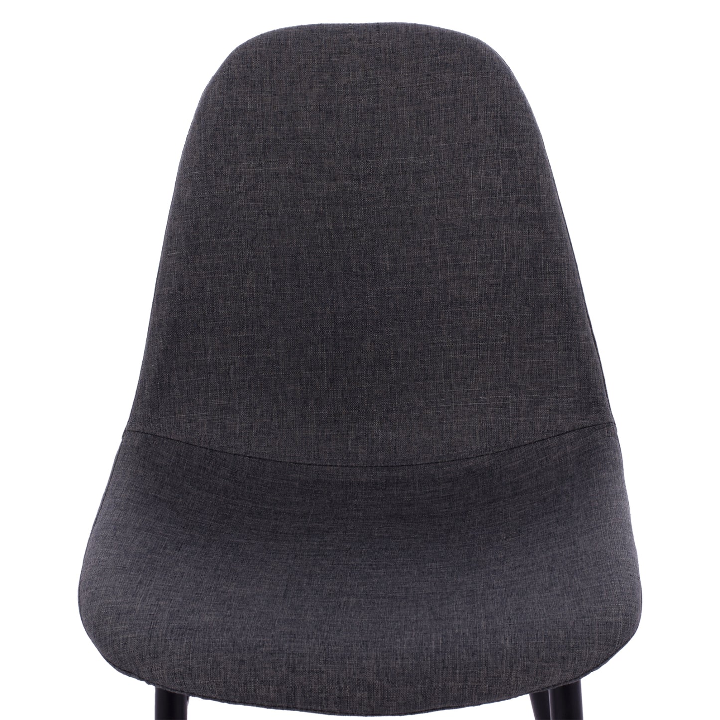 Dining chair Leonardo HM00100.16 with metallic legs and dark grey fabric 43,5x59x84 cm.