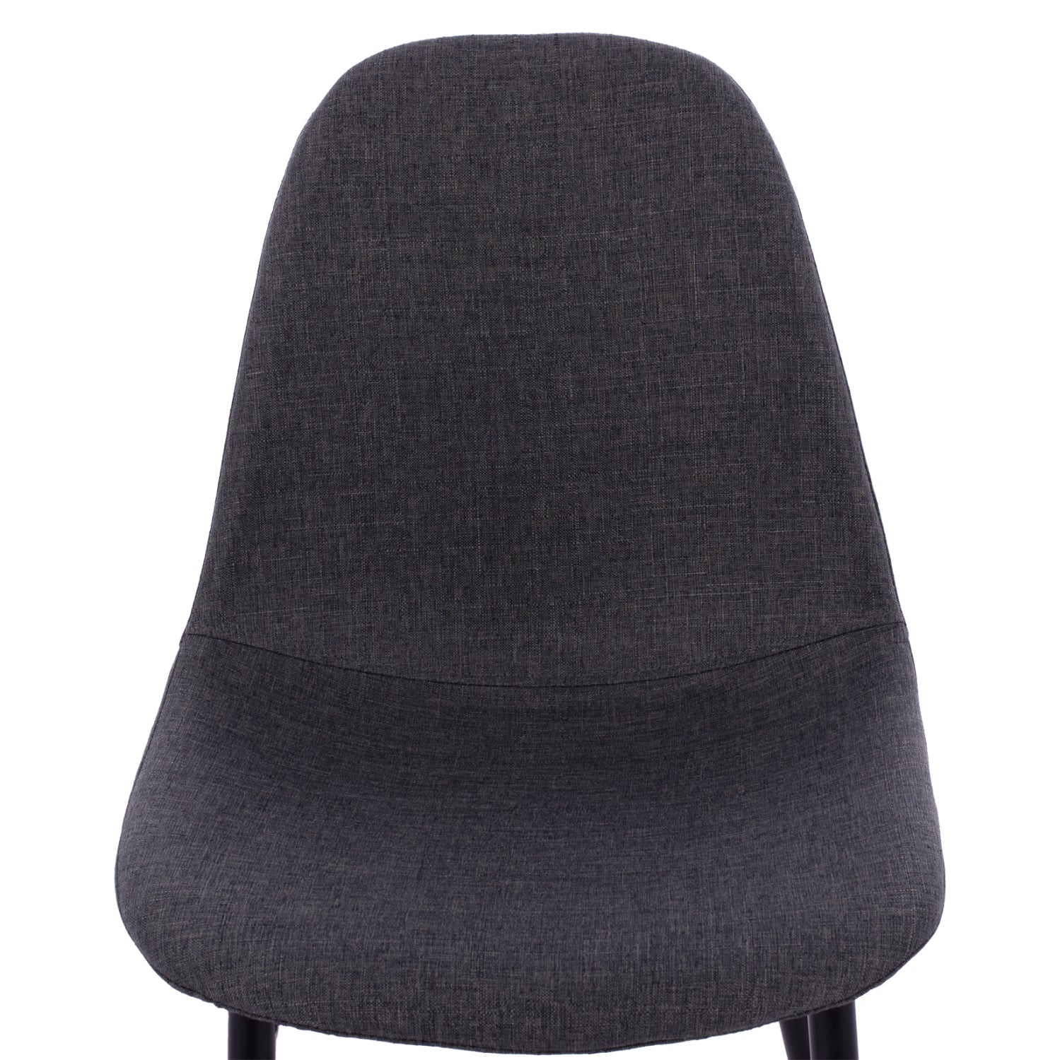 Dining chair Leonardo HM00100.16 with metallic legs and dark grey fabric 43,5x59x84 cm.