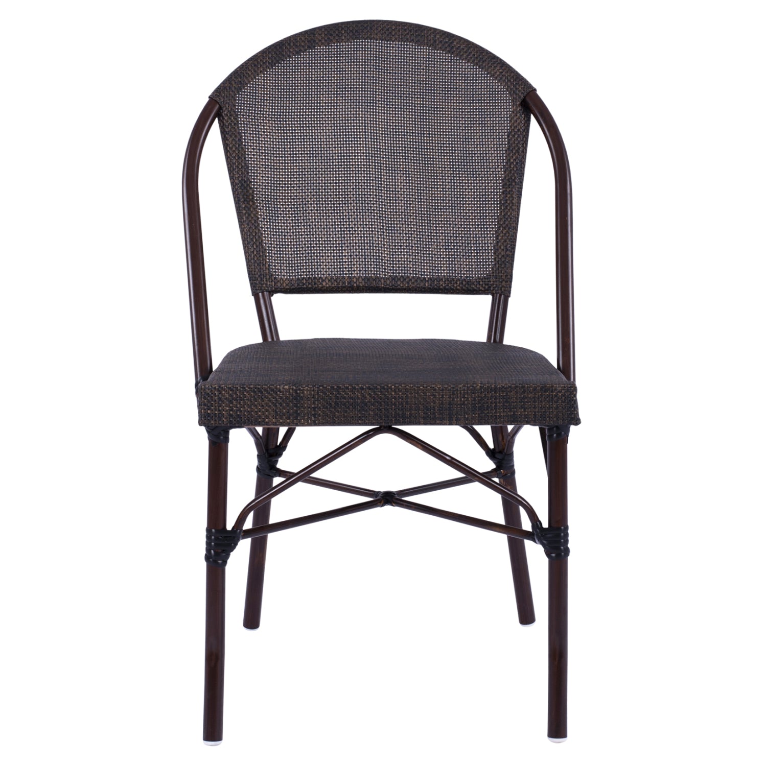 Metallic Chair Bamboo Look Brown HM5718  54x62x89 cm