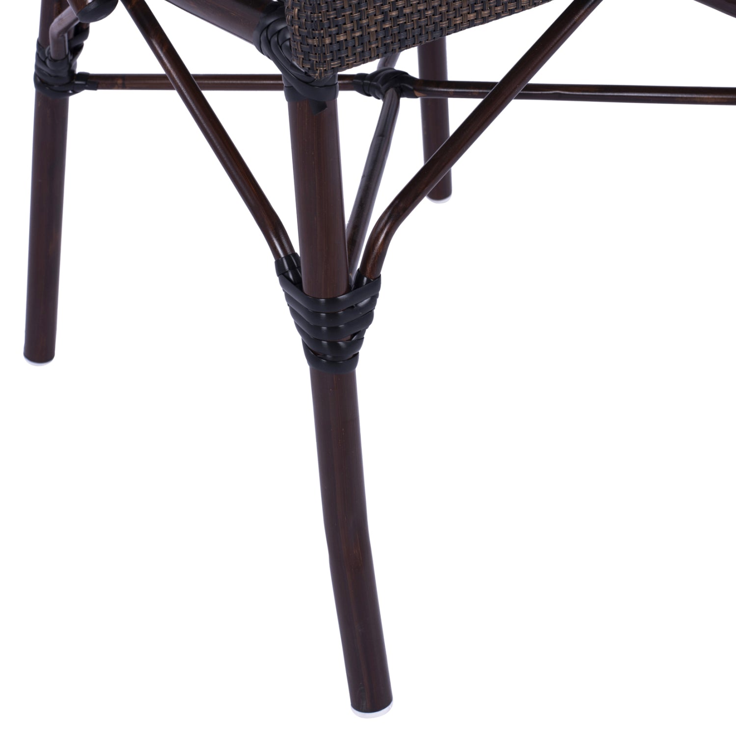 Metallic Chair Bamboo Look Brown HM5718  54x62x89 cm