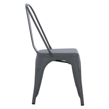 DINING CHAIR MELITA-PRO HM8641.50 METAL IN GREY 44x47x84.5Hcm.