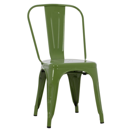 DINING CHAIR MELITA-PRO HM8641.53 METAL IN LIGHT OLIVE GREEN 44x47x84.5Hcm.