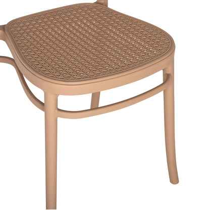 CHAIR POLYROPYLENE FLOW HM5937.03 CAPPUCCINO SEAT AND BACKREST 41x53x85,5Hcm.