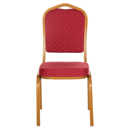 CHAIR CONFERENCE-CATERING HILTON HM0054.21 METALLIC WITH BURGUNDY FABRIC 44x66x92,5Hcm.