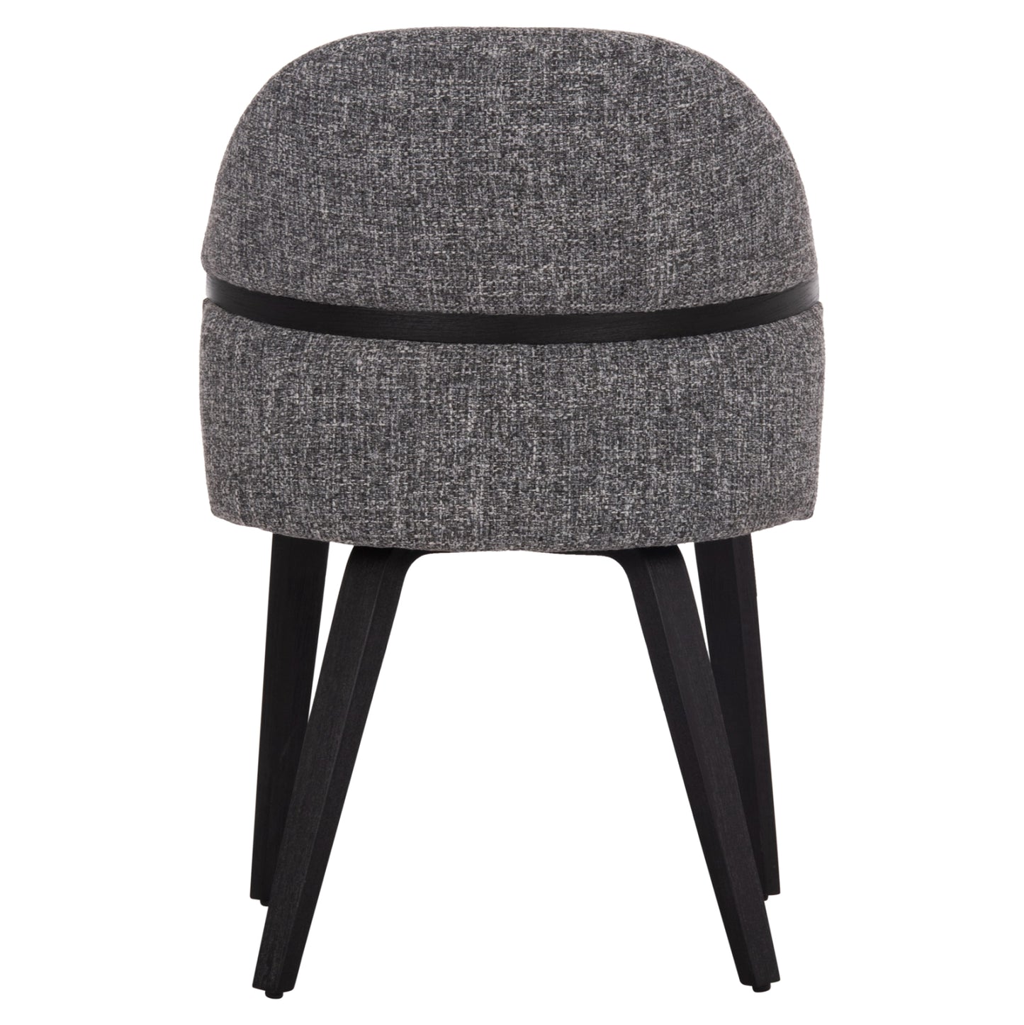 DINING CHAIR DEKKER HM18249.02 PLYWOOD IN BLACK--FABRIC IN GREY 50x60x80Hcm.