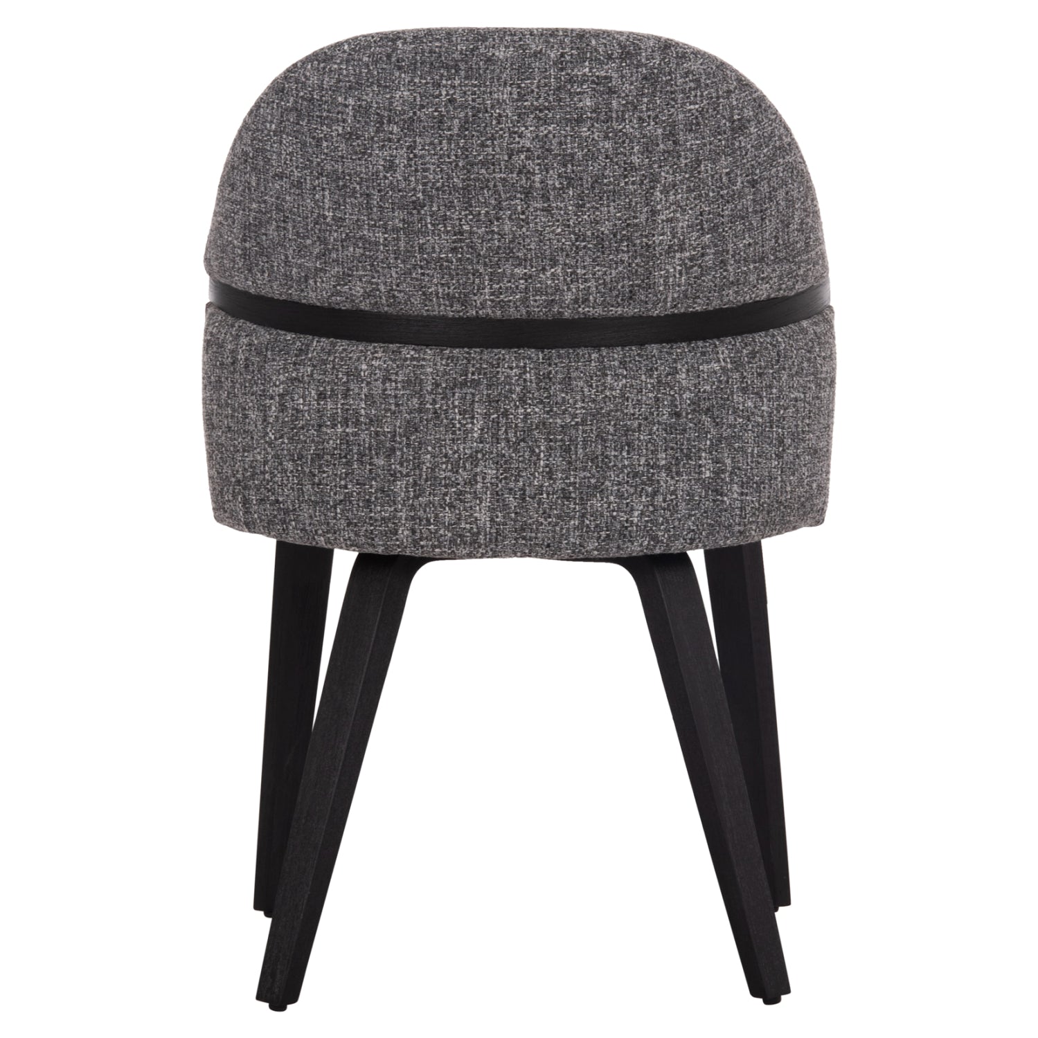 DINING CHAIR DEKKER HM18249.02 PLYWOOD IN BLACK--FABRIC IN GREY 50x60x80Hcm.