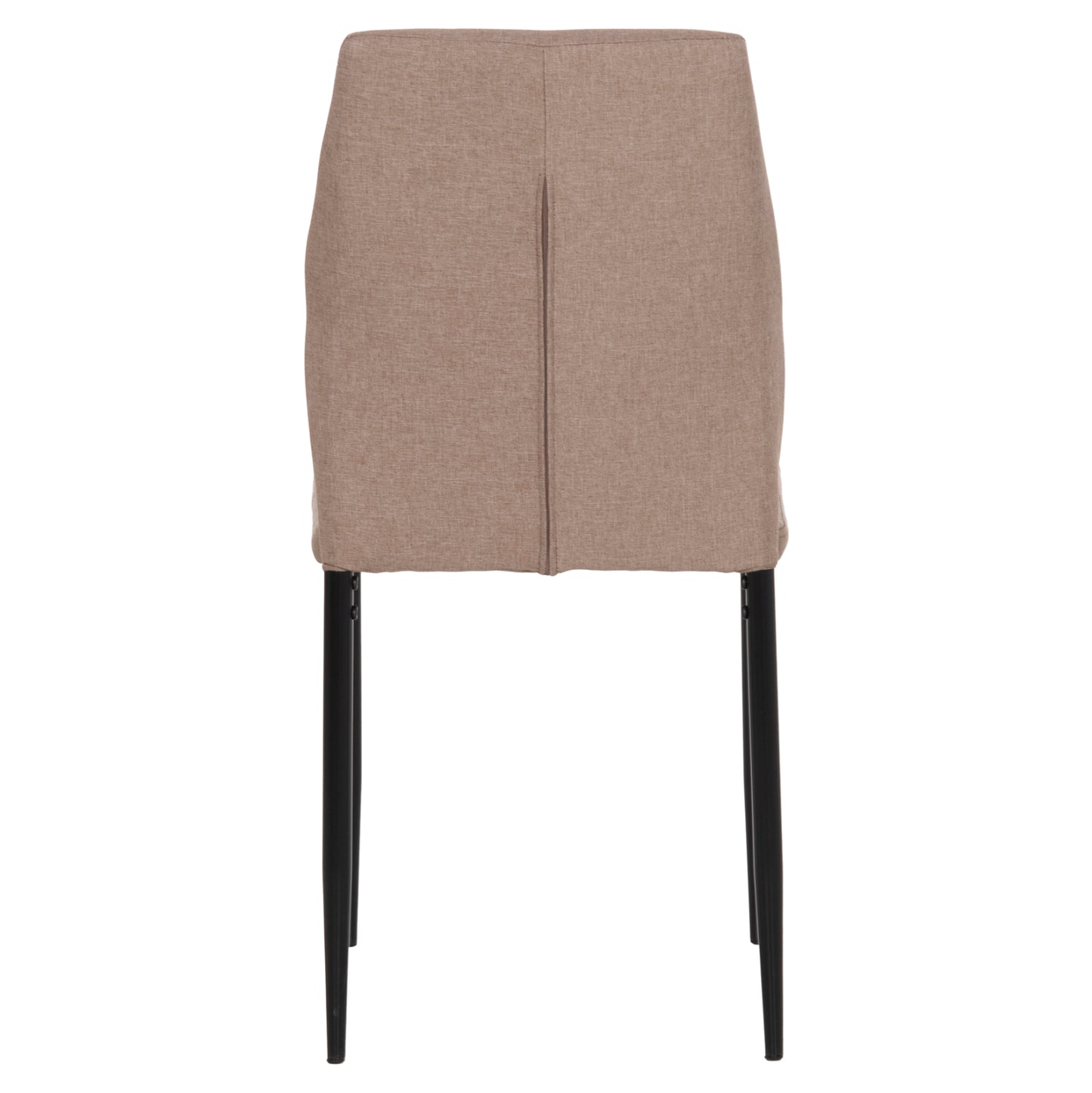 DINING CHAIR DIAZ HM18346.04 BEIGE FABRIC-METAL LEGS IN BLACK 43x52x87Hcm.