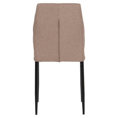 DINING CHAIR DIAZ HM18346.04 BEIGE FABRIC-METAL LEGS IN BLACK 43x52x87Hcm.
