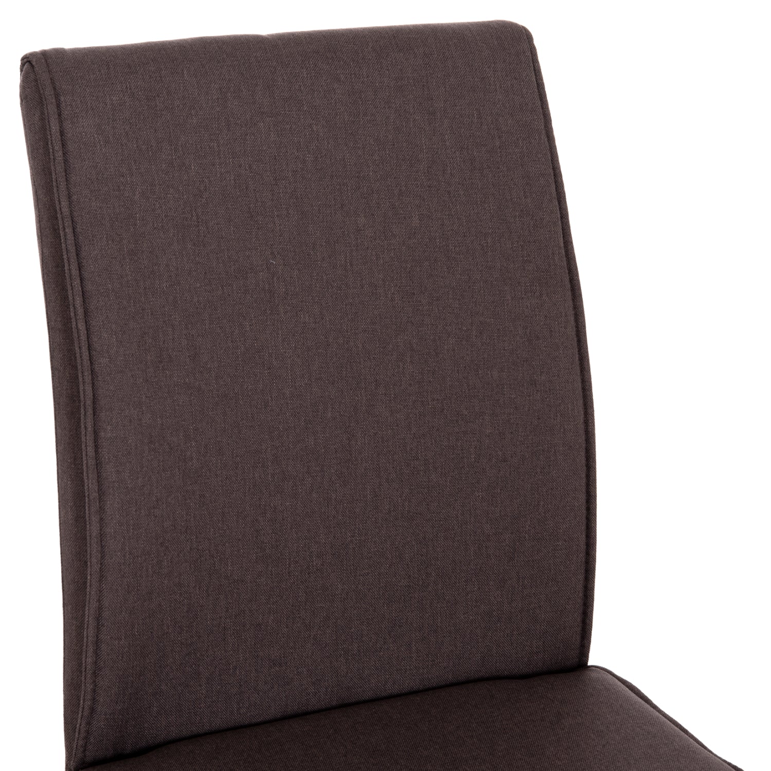DINING CHAIR PERKY HM18347.03 BROWN FABRIC-METAL LEGS IN BLACK 44x60x87Hcm.