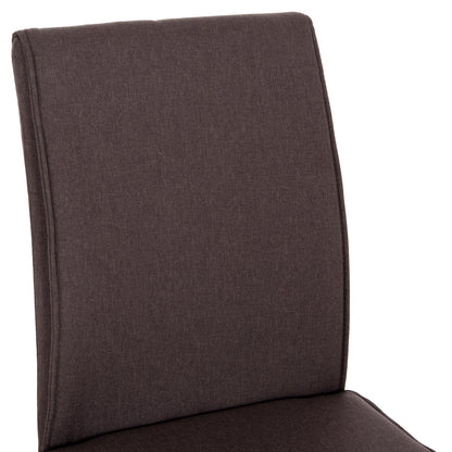 DINING CHAIR PERKY HM18347.03 BROWN FABRIC-METAL LEGS IN BLACK 44x60x87Hcm.
