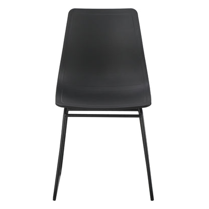 ΚΑΡΕΚΛΑ ΤΡΑΠΕΖΑΡΙΑΣ HYGGE HM18484.02 ΠΟΛΥΠΡΟΠΥΛΕΝΙΟ & ΜΕΤΑΛΛΟ ΣΕ ΜΑΥΡΟ 42x44x77Υεκ
