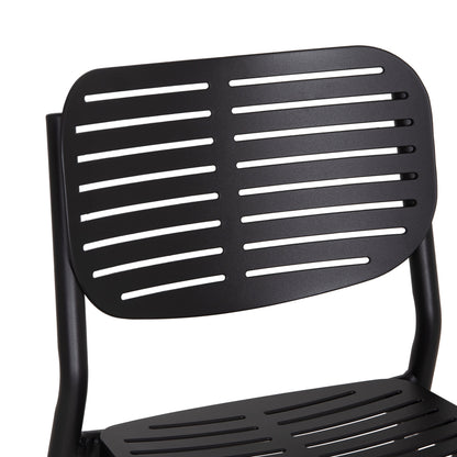 DINING CHAIR HILLIARD HM6645.01 ALUMINUM IN CHARCOAL COLOR 46x54x78Hcm
