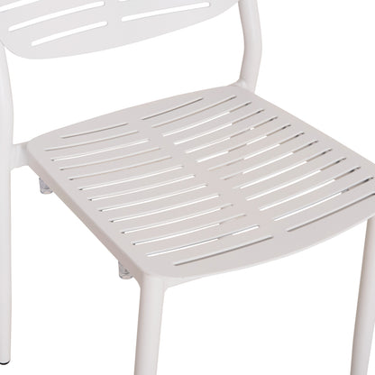 DINING CHAIR HILLIARD HM6645.02 ALUMINUM IN WHITE COLOR 46x54x78Hcm