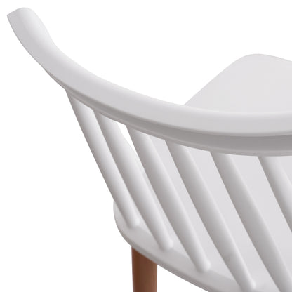 Dining chair HM8052.01 Vanessa White with metallic legs 43x46,5x82cm