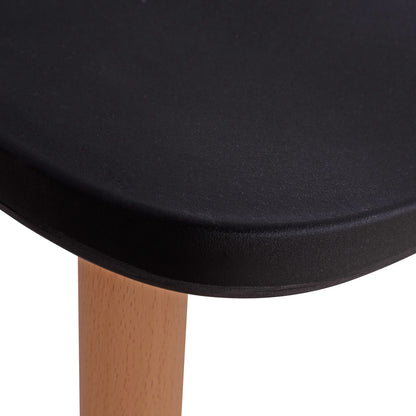 Dining chair HM8052.02 Vanessa Black with metallic legs 43x46,5x82cm