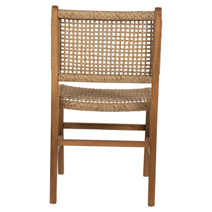 DINING CHAIR NESHA HM9386.11 TEAK WOOD AND VIRO ROPE 50x56x85Hcm.