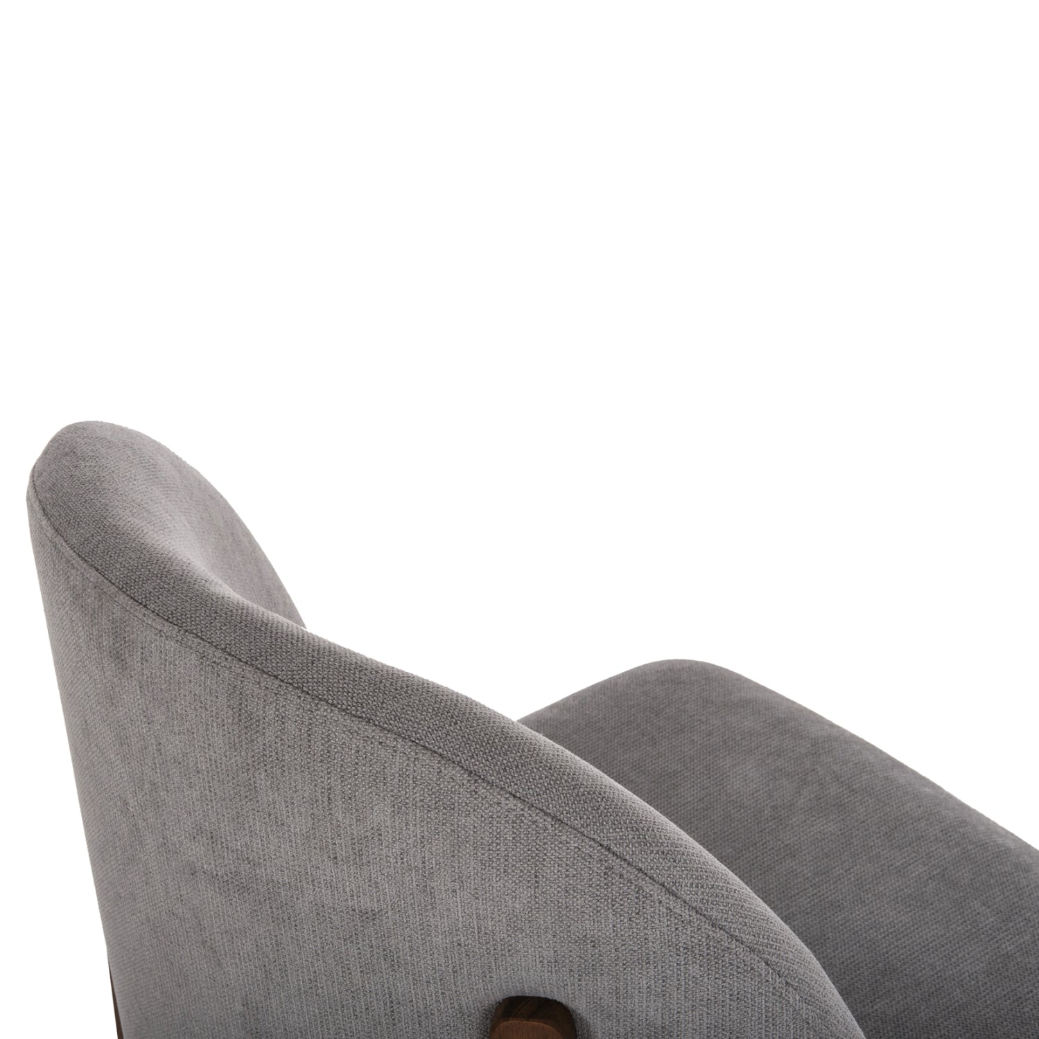DINING CHAIR RAMMER HM9744.01 RUBBERWOOD IN WALNUT-GREY FABRIC 57x55x86Hcm.