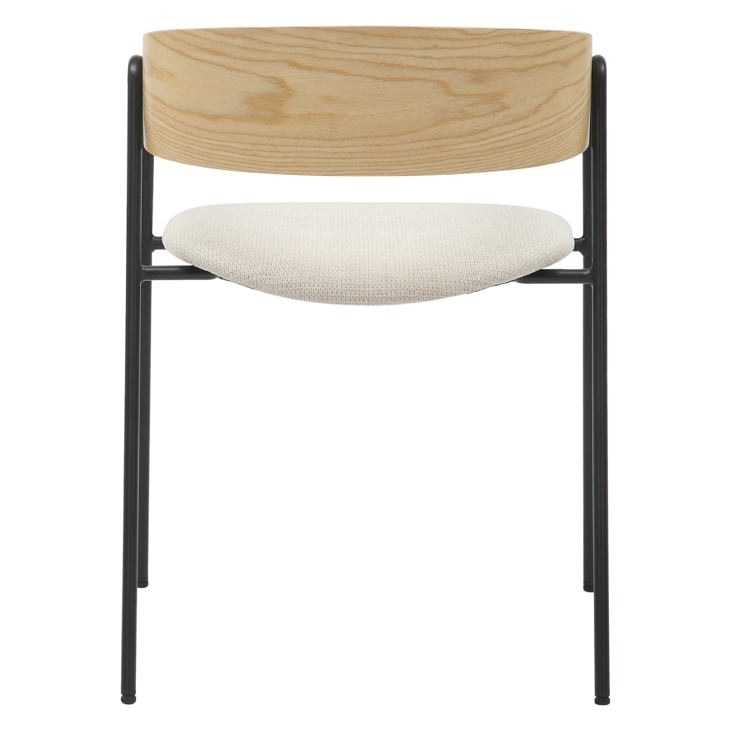 DINING CHAIR KORIN HM9975.01 METAL-BEIGE FABRIC-PLYWOOD 54x51x72,5Hcm.