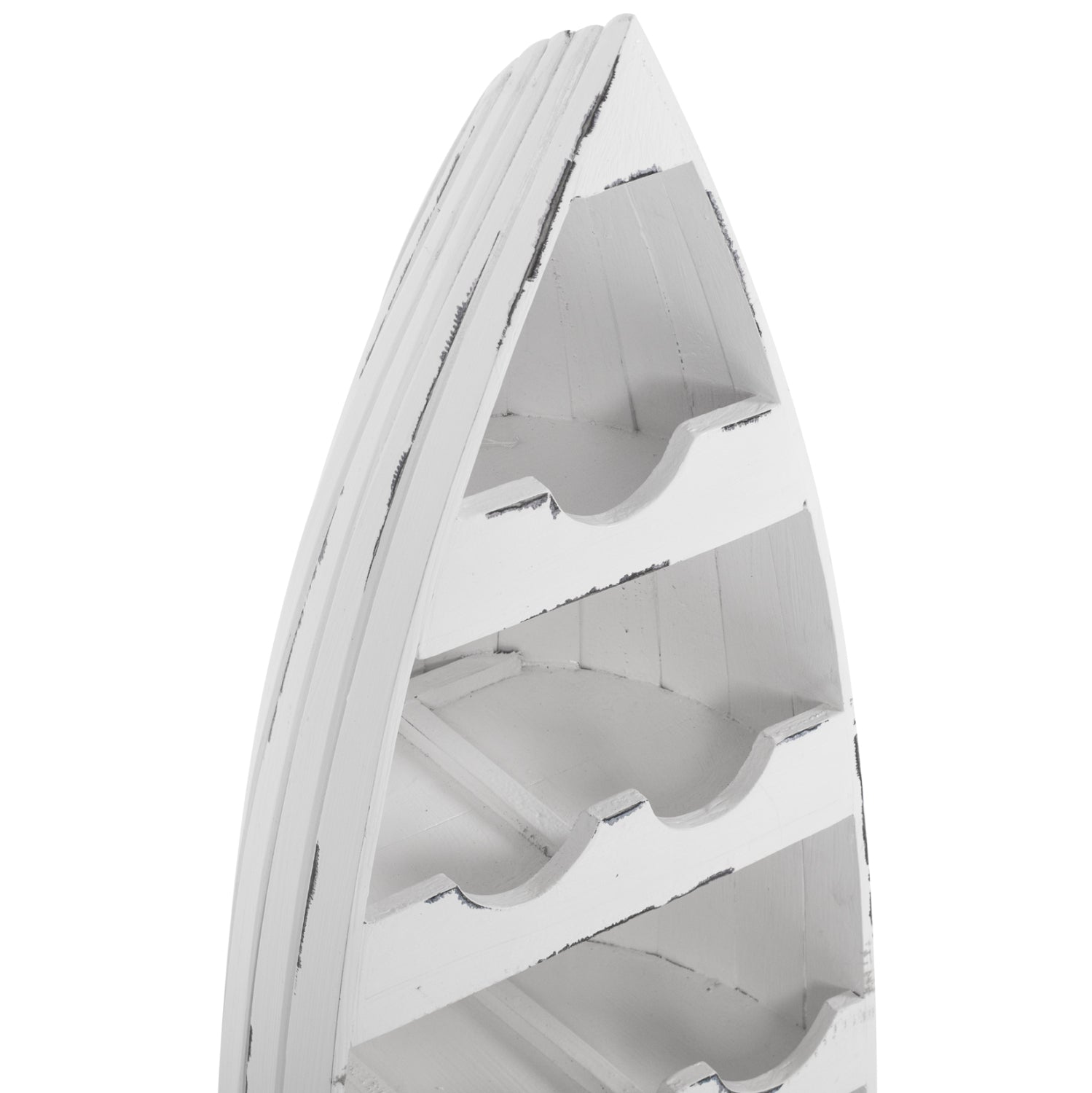 BOTTLE RACK VERTICAL BOAT SHAPE 10 PLACES MAHOGANY WOOD HM9493 36x26x92,5H cm