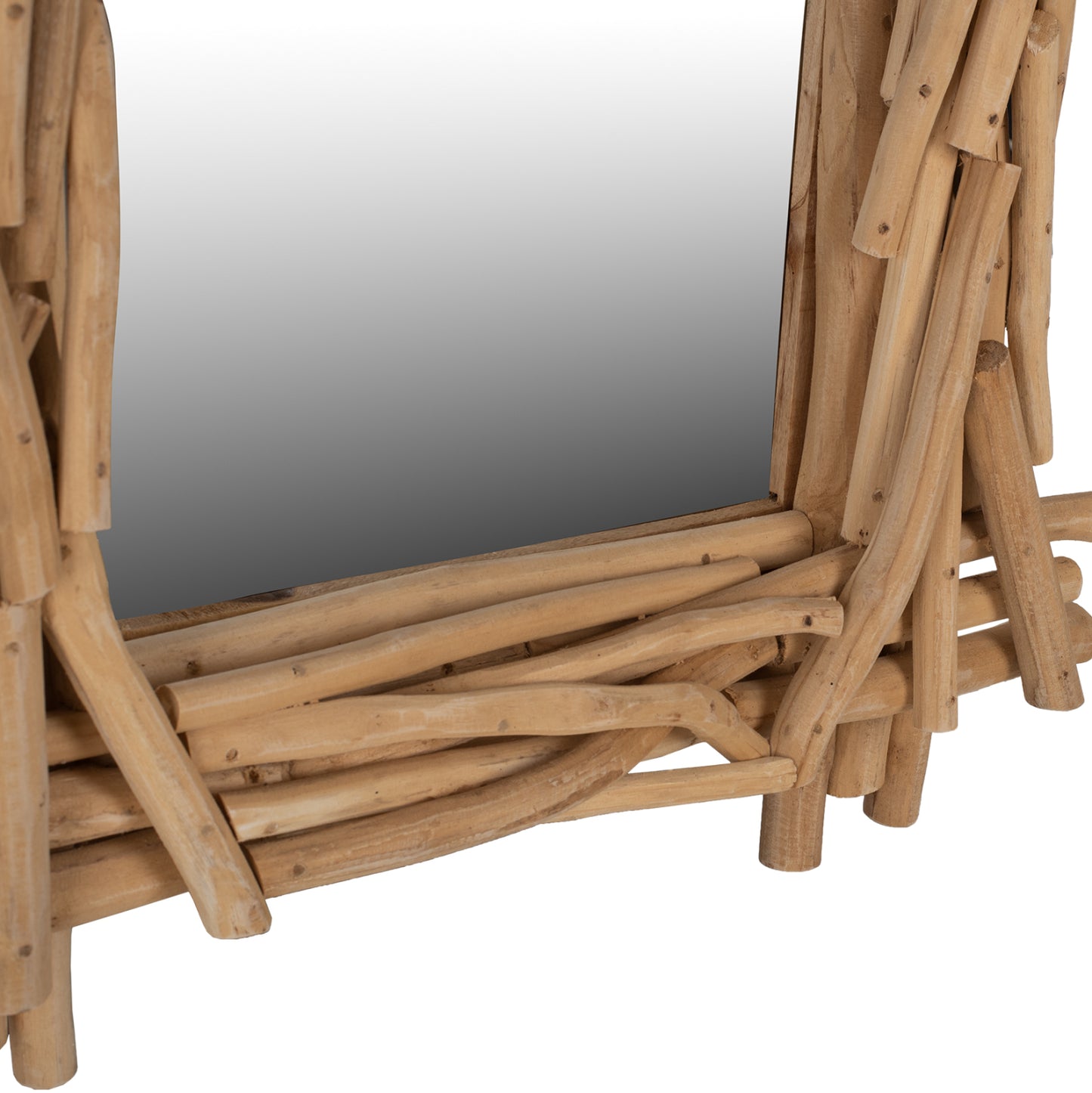 MIRROR FB99372 SOLID TEAK BRANCHES NATURAL 100X80H