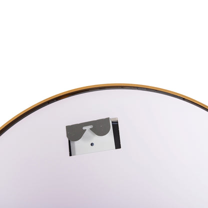 WALL MIRROR ROUNDER HM4503.30 ALUMINUM FRAME IN GOLDEN-LED LIGHTING Φ80cm.