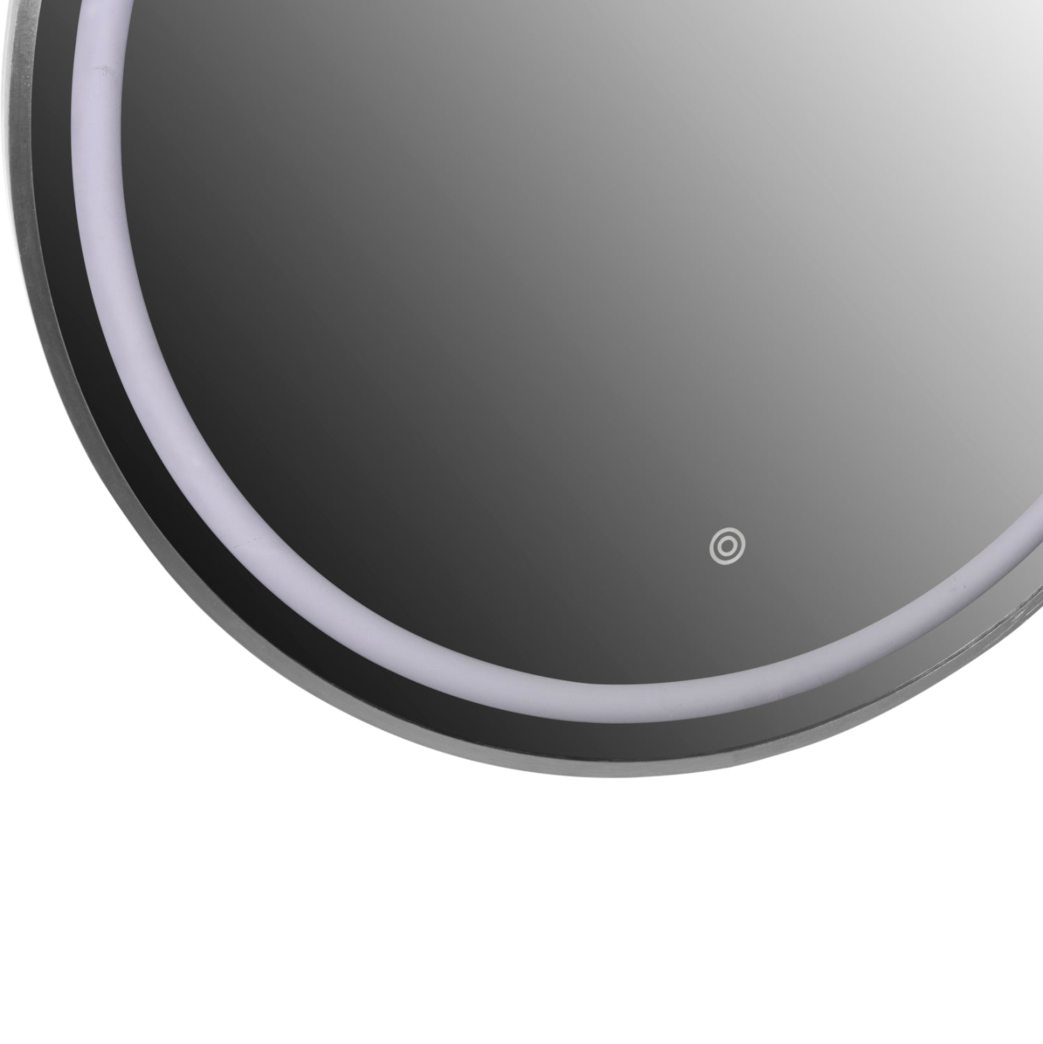 WALL MIRROR ROUND HM9580.40 ALUMINUM IN GREY-LED LIGHT Φ60x3cm.