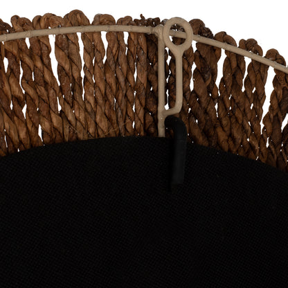 MIRROR ROUND WITH ABACA FIBER FRAME IN NATURAL COLOR 70x4x90Hcm.HM7804