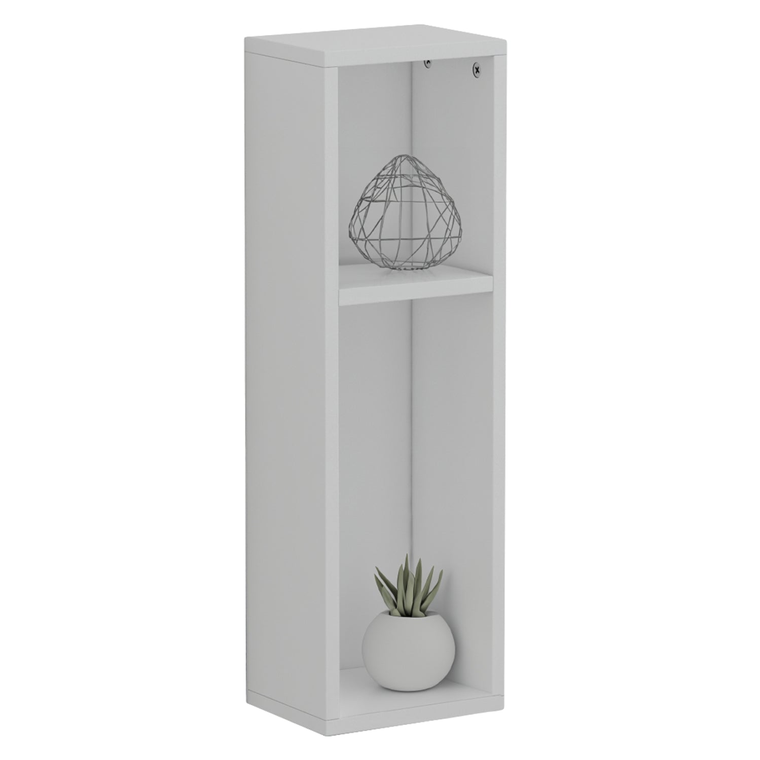 WALL BEDSIDE STAND BONEN HM8936.11 MELAMINE IN WHITE 20x15x65Hcm.