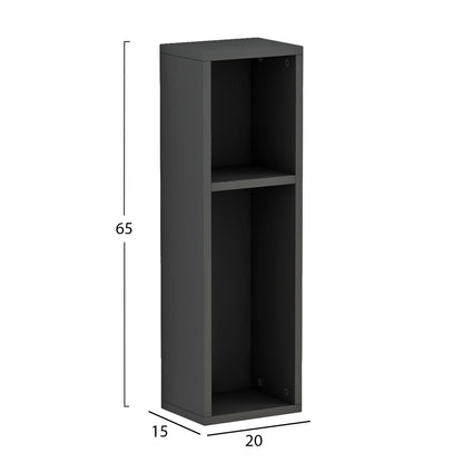 WALL BEDSIDE STAND BONEN HM9070.20 MELAMINE IN GREY 20x15x65Hcm.