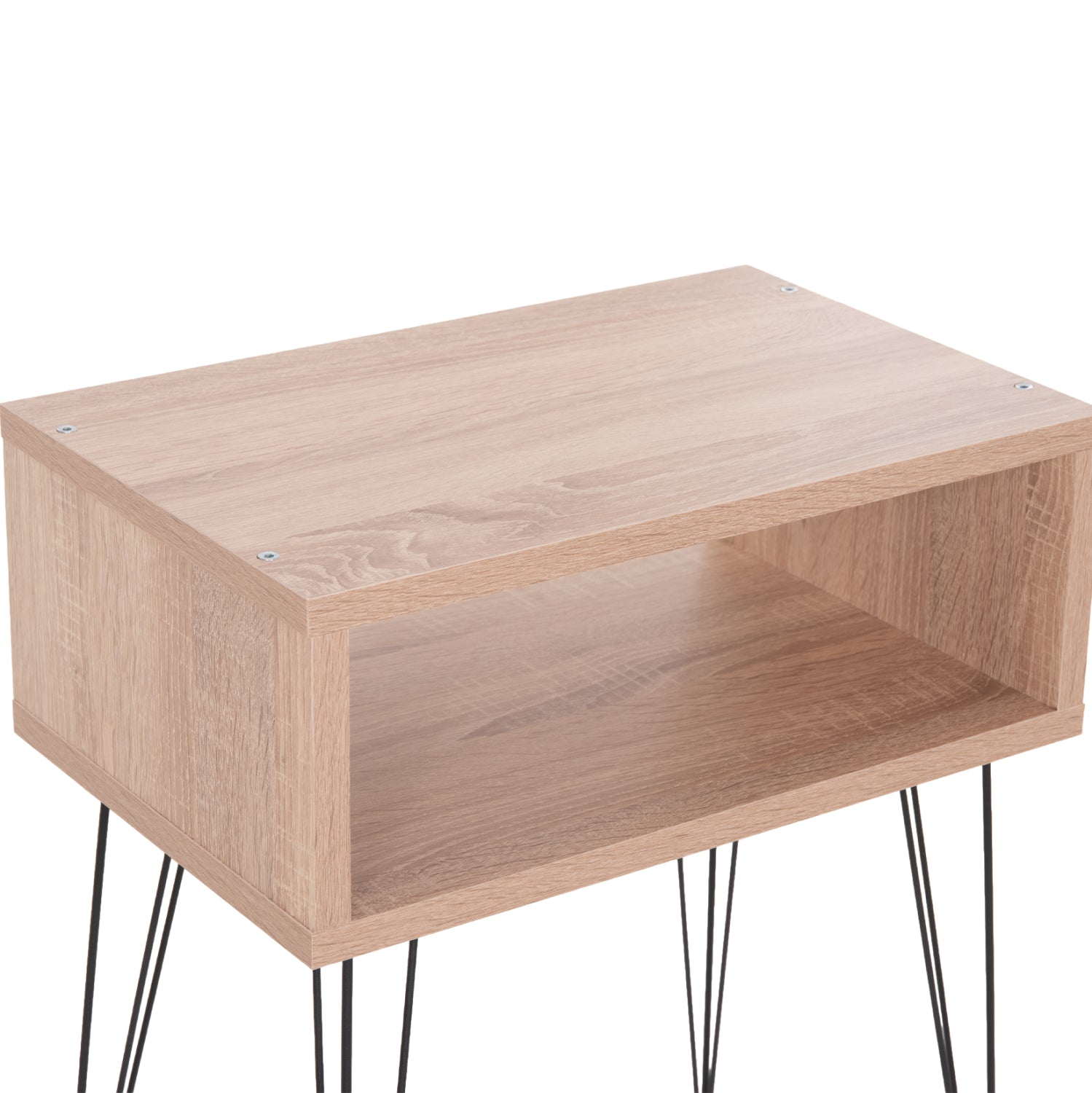 BEDSIDE STAND TODD HM18183.03 MELAMINE IN SONAMA-LEGS IN NATURAL WOOD COLOR 46x30x59Hcm.