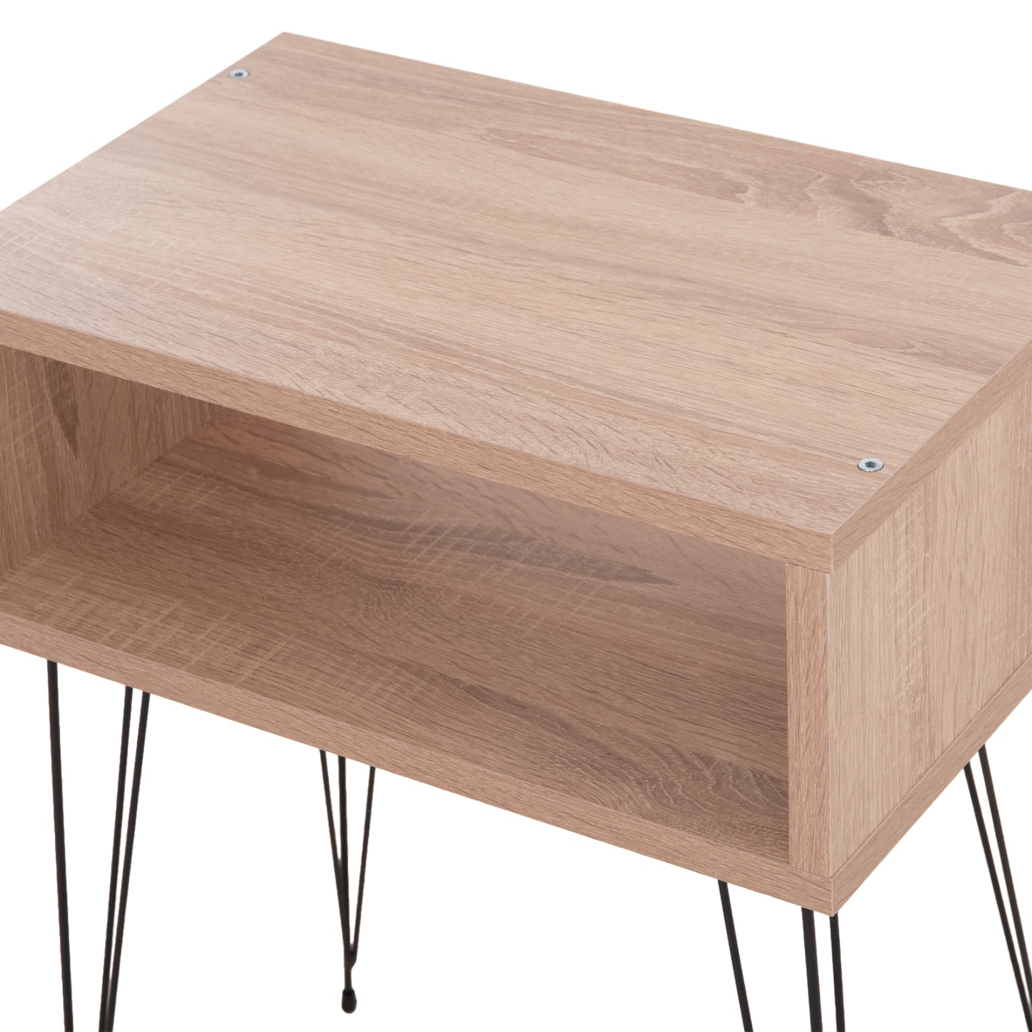 BEDSIDE STAND TODD HM18183.03 MELAMINE IN SONAMA-LEGS IN NATURAL WOOD COLOR 46x30x59Hcm.