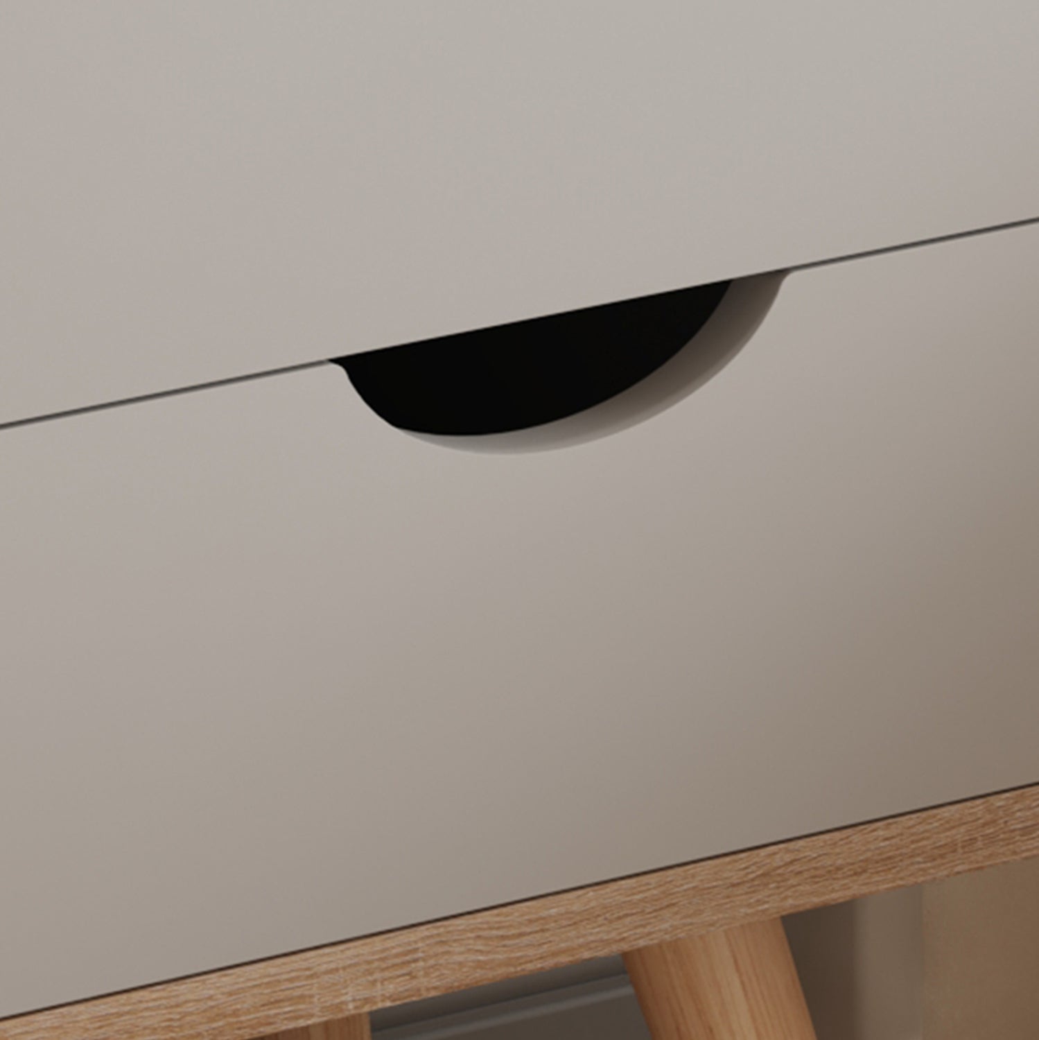 BEDSIDE STAND DINKL HM2472.05 MELAMINE-2 DRAWERS IN SONAMA-GREY 29,7x29,7x45Hcm.