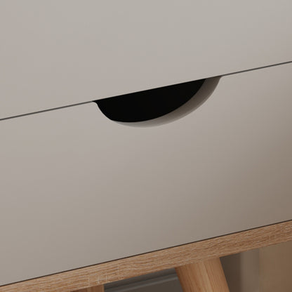 BEDSIDE STAND DINKL HM2472.05 MELAMINE-2 DRAWERS IN SONAMA-GREY 29,7x29,7x45Hcm.