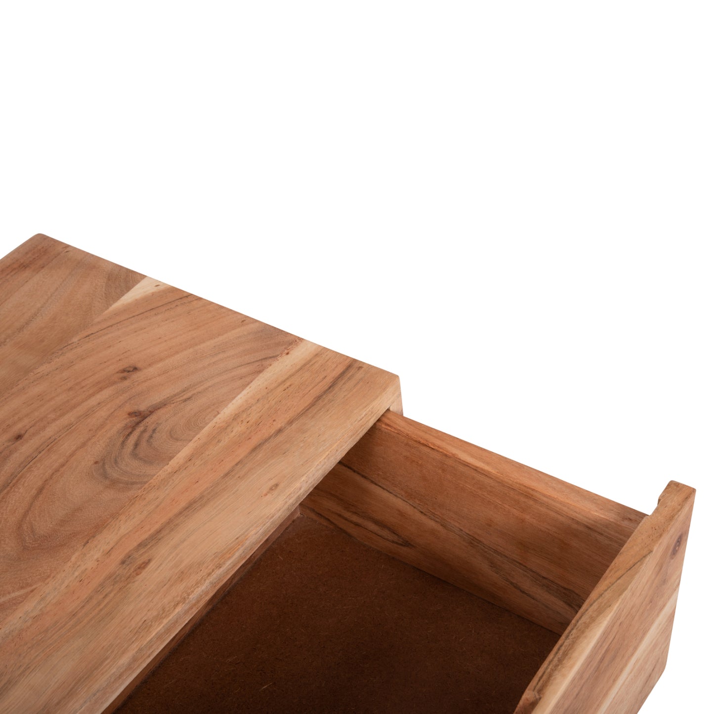 NIGHTSTAND WITH 2 DRAWERS ALICIA HM8360.21 SOLID ACACIA WOOD-METAL 45x35x56Hcm.