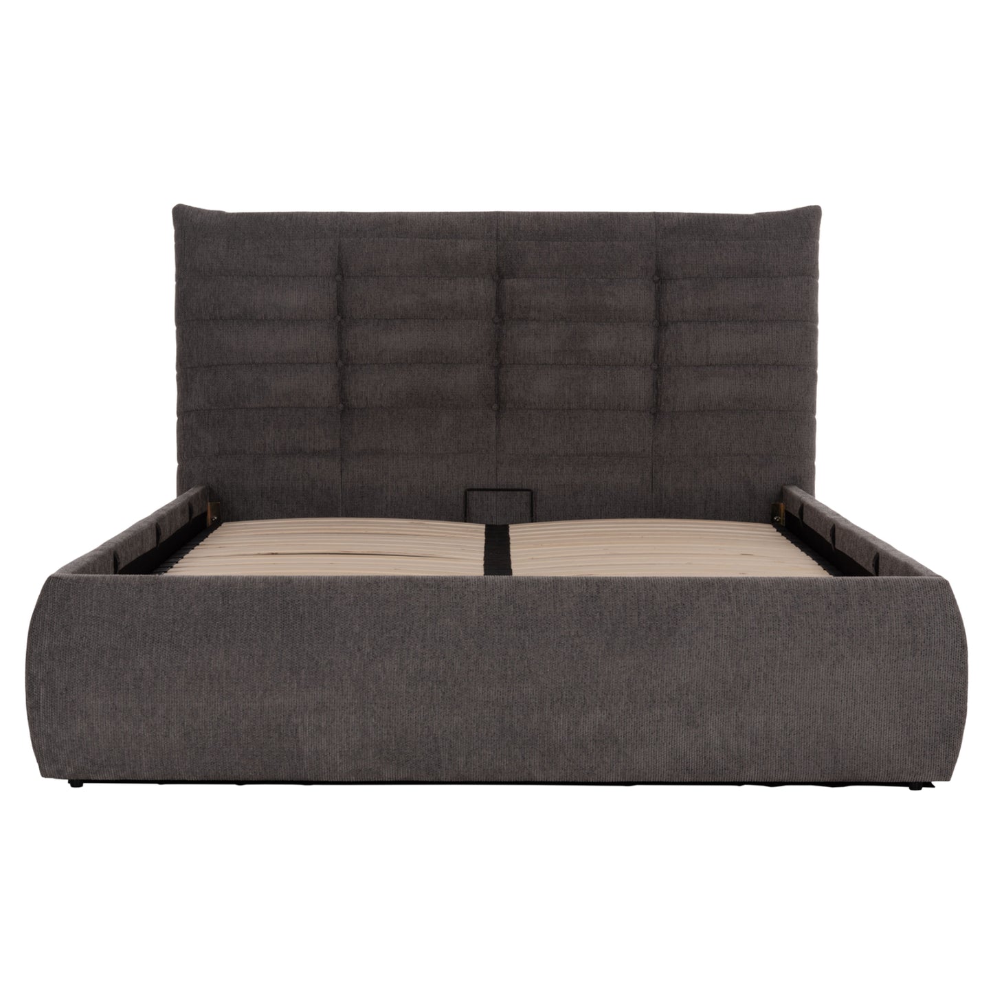 DOUBLE BED SANDRA HM732.01 GREY FABRIC & STORAGE SPACE--FOR MATTRESS 160x200cm.