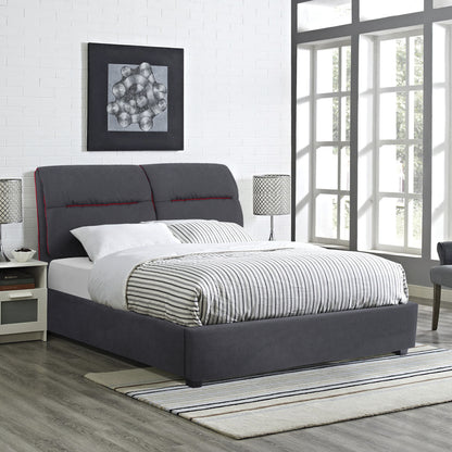 DOUBLE BED WITH MATTRESS KENDRA HM10804 GREY FABRIC--FOR MATTRESS 150x200cm.