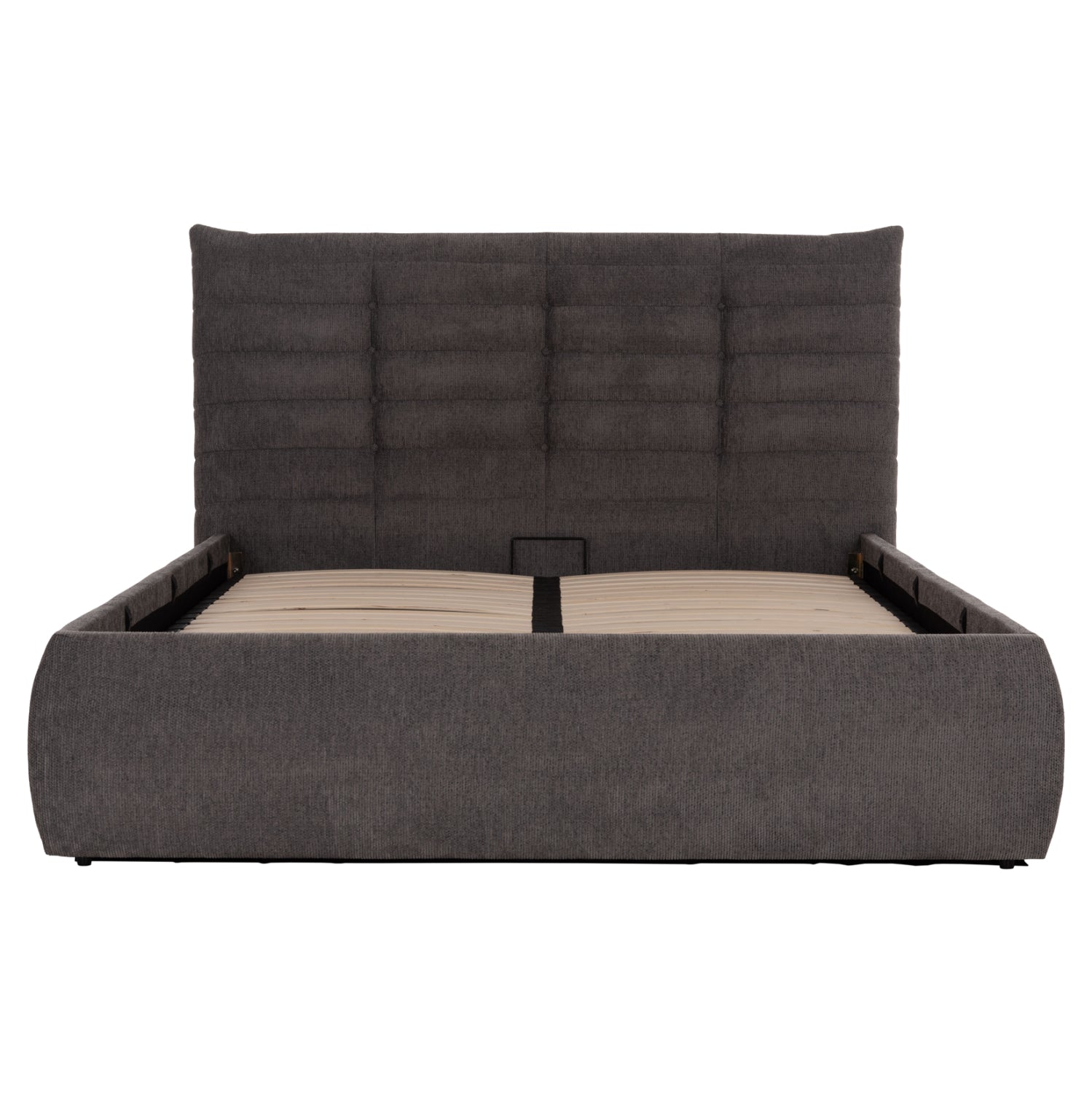 DOUBLE BED WITH MATTRESS SANDRA HM10770 GREY FABRIC--STORAGE SPACE--FOR MATTRESS 160x200cm