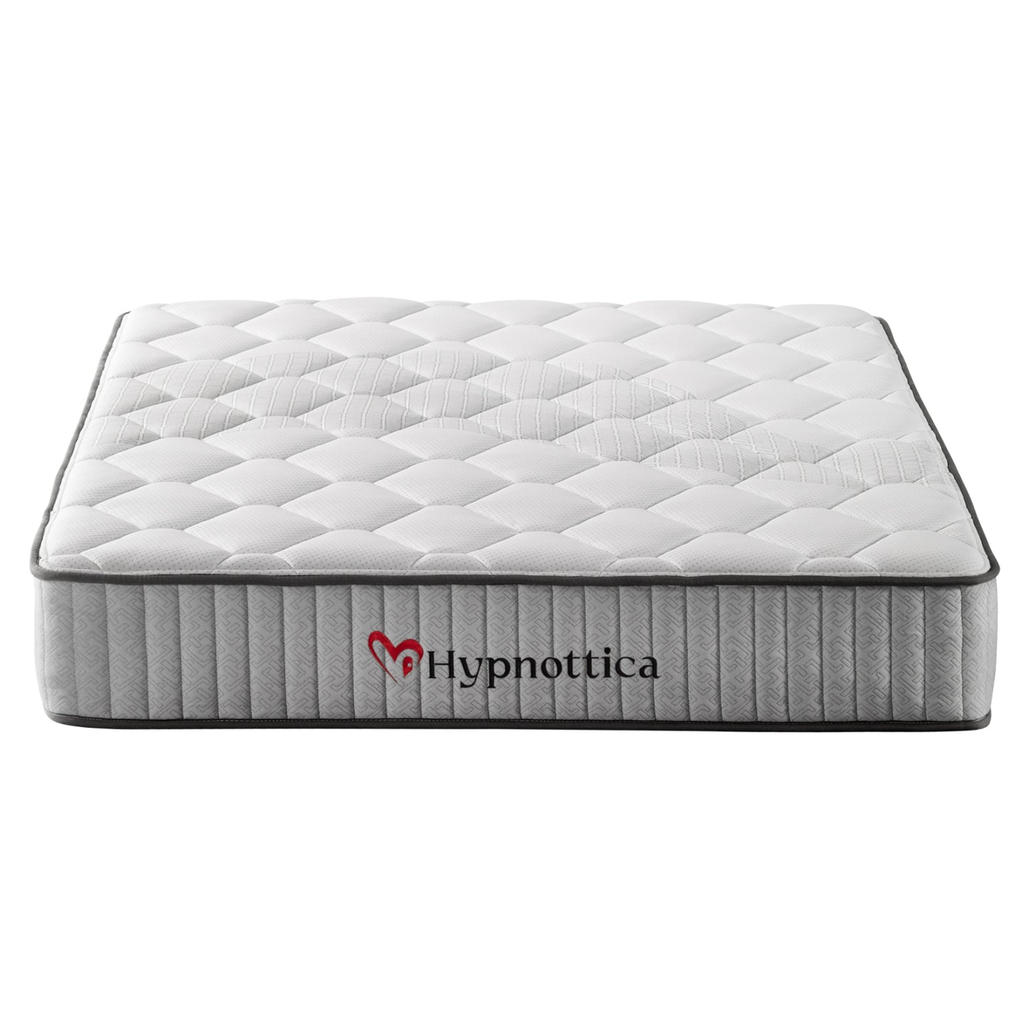 DOUBLE BED WITH MATTRESS HARRY HM10914.01 MELAMINE IN NATURAL WOOD COLOR & BLACK--FOR 160x200cm