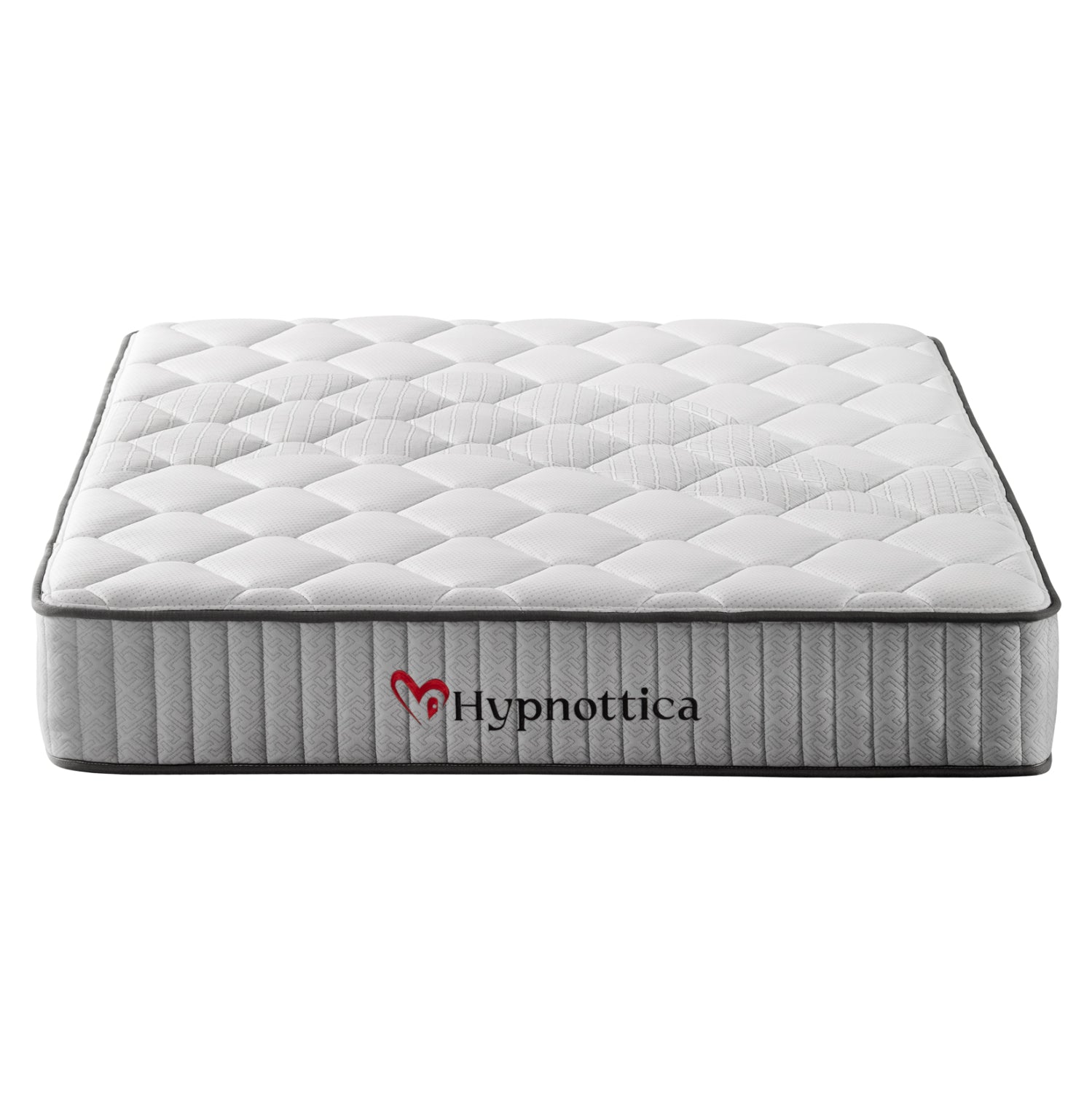DOUBLE BED WITH MATTRESS HARRY HM10914.01 MELAMINE IN NATURAL WOOD COLOR & BLACK--FOR 160x200cm