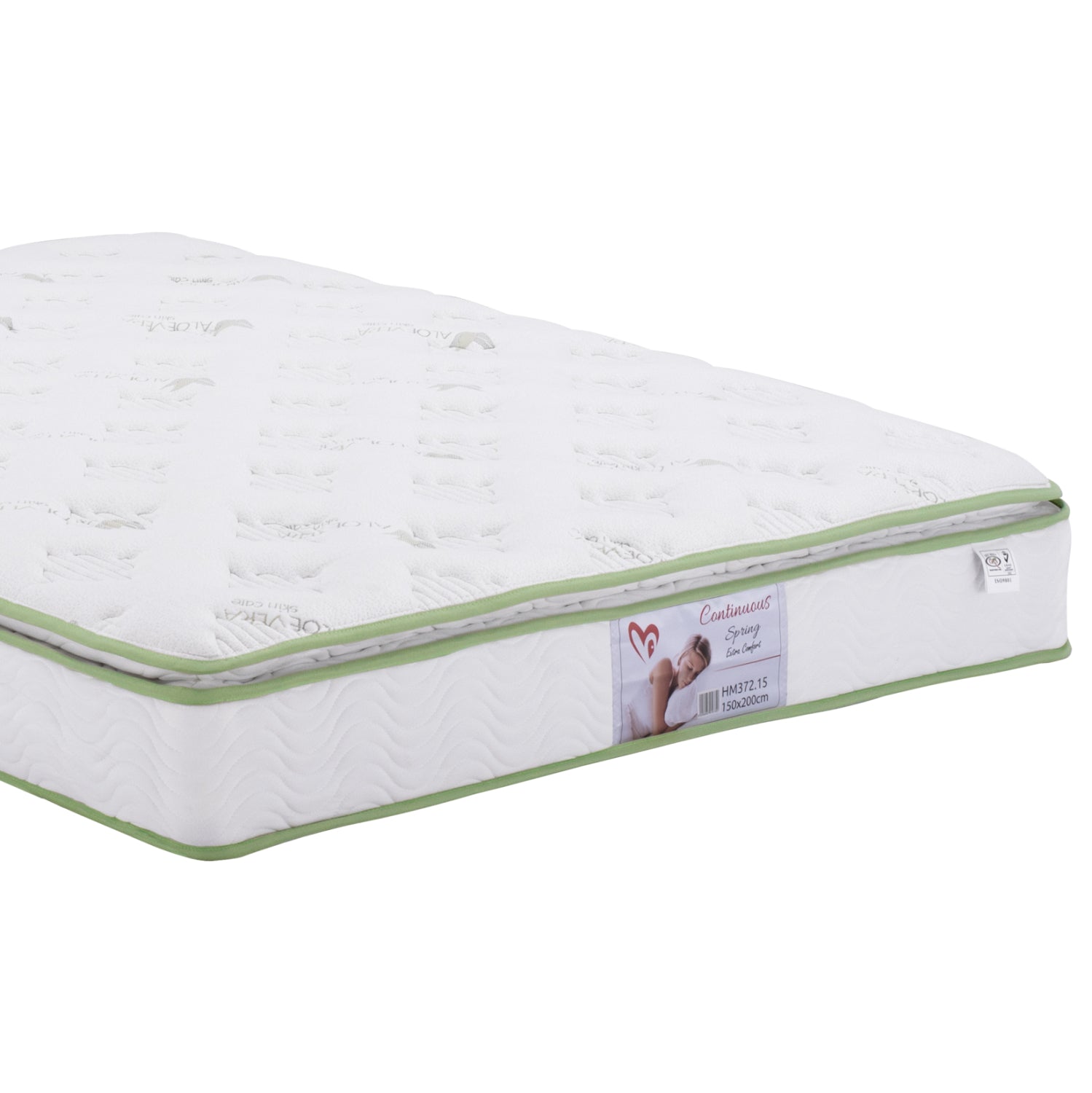 DOUBLE BED WITH MATTRESS CANDY ΗΜ21327 METAL & WOOD IN DIRTY OAK--MATTRESS 150x200cm