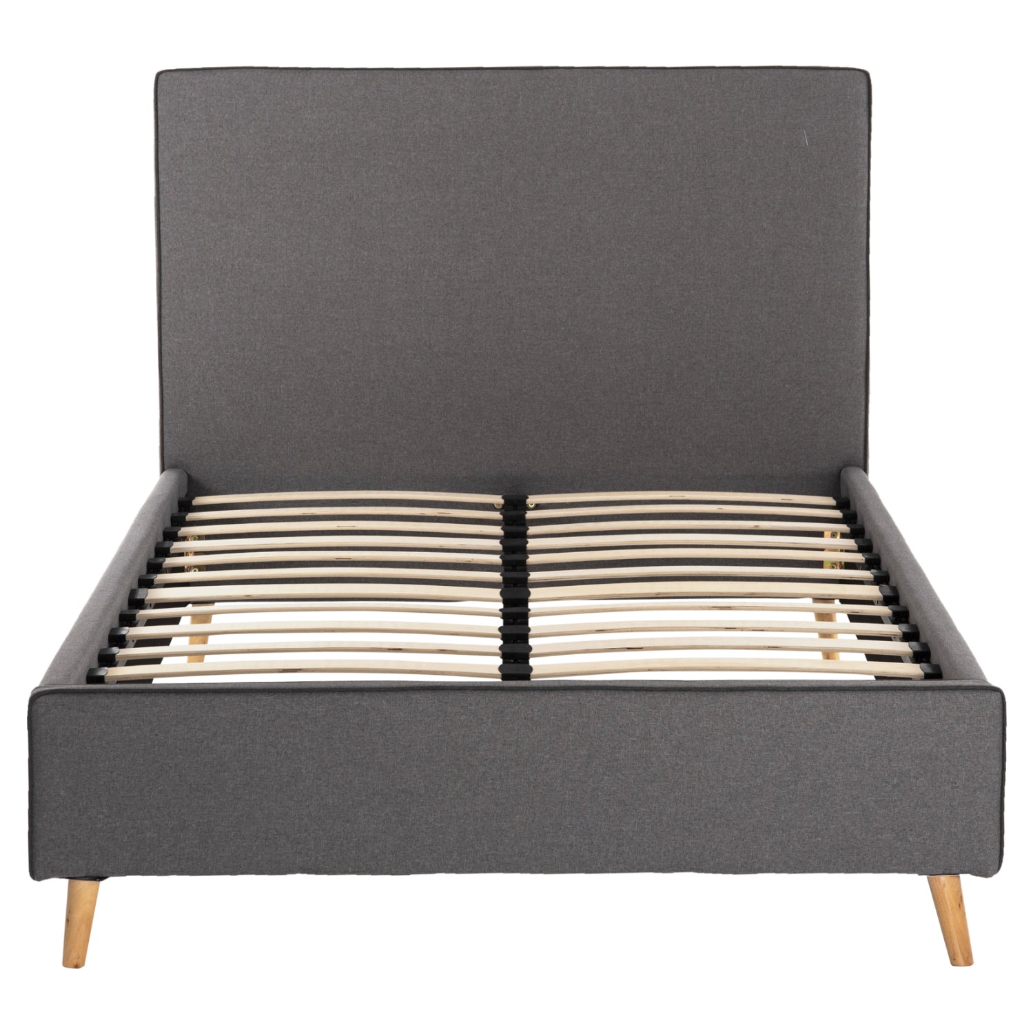 SEMI-DOUBLE BED WITH MATTRESS MAYLIN HM10758.03 GREY FABRIC--MATTRESS 120X200cm