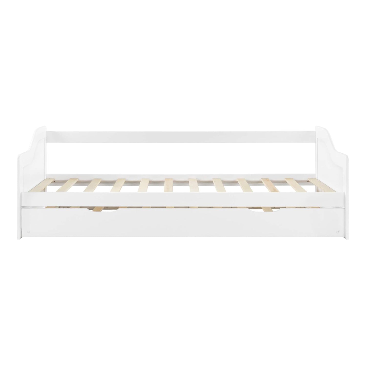 SOFABED WITH EXTRA BED TRADDY HM21313 PINE WOOD IN WHITE--WITH 2 MATTRESSES 90x190cm