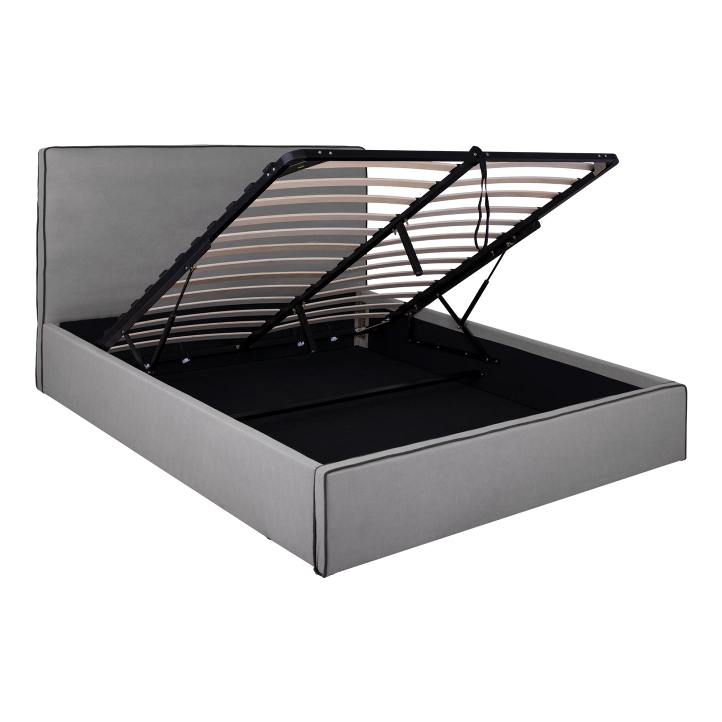 BED WITH MATTRESS & STORAGE SPACE ALLIE HM10805.01 GREY FABRIC--MATTRESS 160Χ200cm