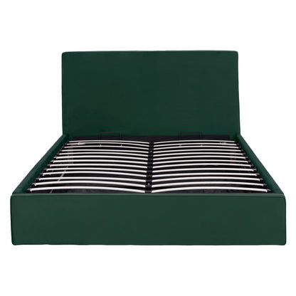 BED WITH MATTRESS & STORAGE SPACE ALLIE HM10805.13 CYPRESS GREEN VELVET--MATTRESS 160Χ200cm