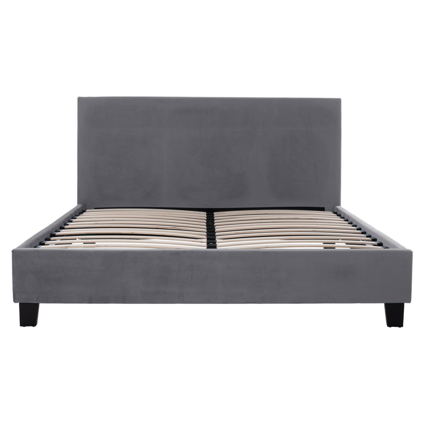BED WITH MATTRESS BECCA HM10760.02 GREY FABRIC--FOR MATTRESS 150x200cm