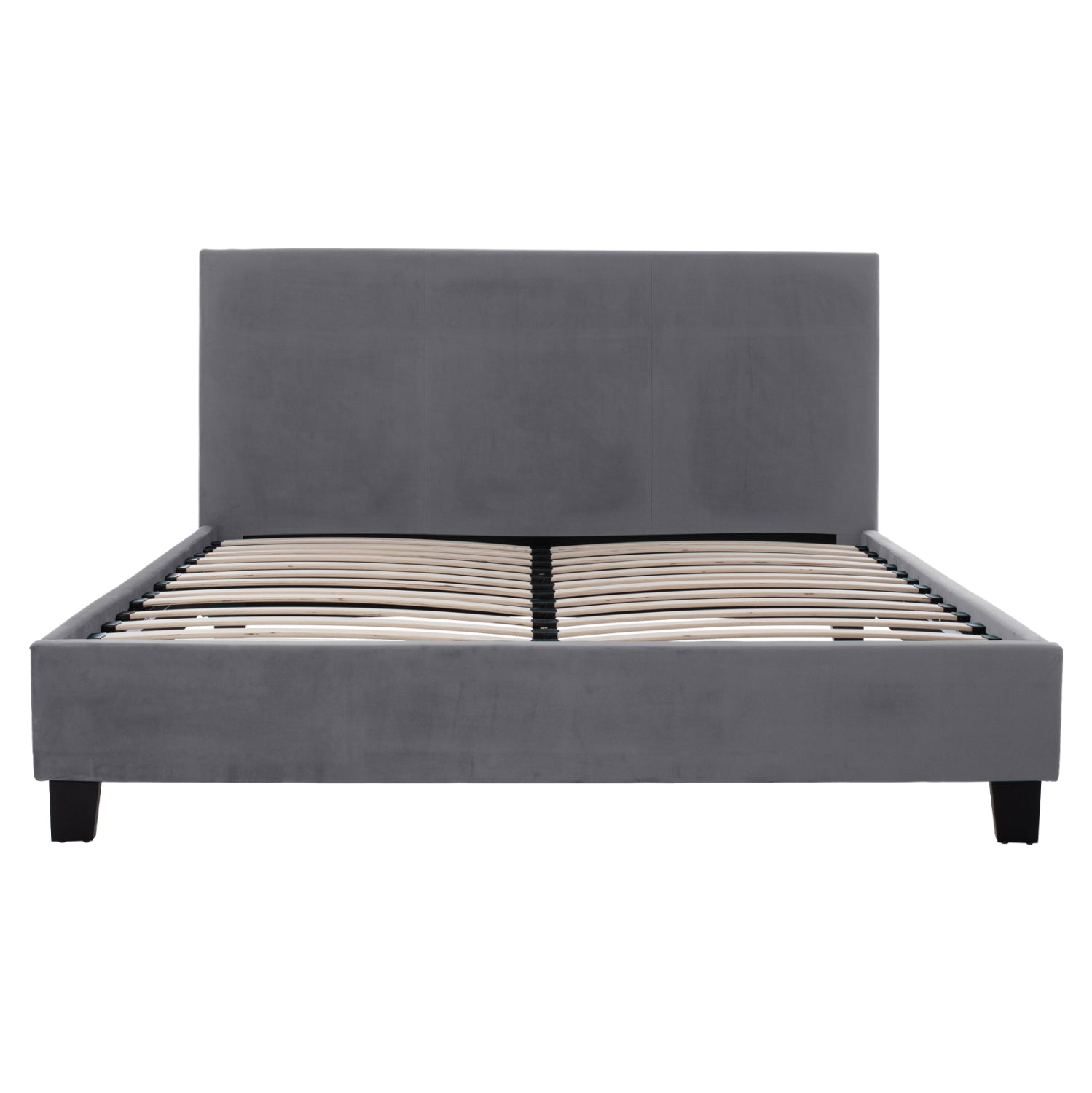 BED WITH MATTRESS BECCA HM10760.02 GREY FABRIC--FOR MATTRESS 150x200cm