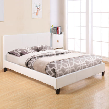 BED WITH MATTRESS BECCA HM10803.01 WHITE PU--FOR MATTRESS 150x200cm